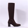 Miss Elastic Memphis Lycra Long Boot - Brown